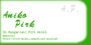 aniko pirk business card